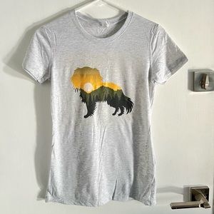 NEW Cavalier King Charles Spaniel mountain sunset tee shirt from Etsy small